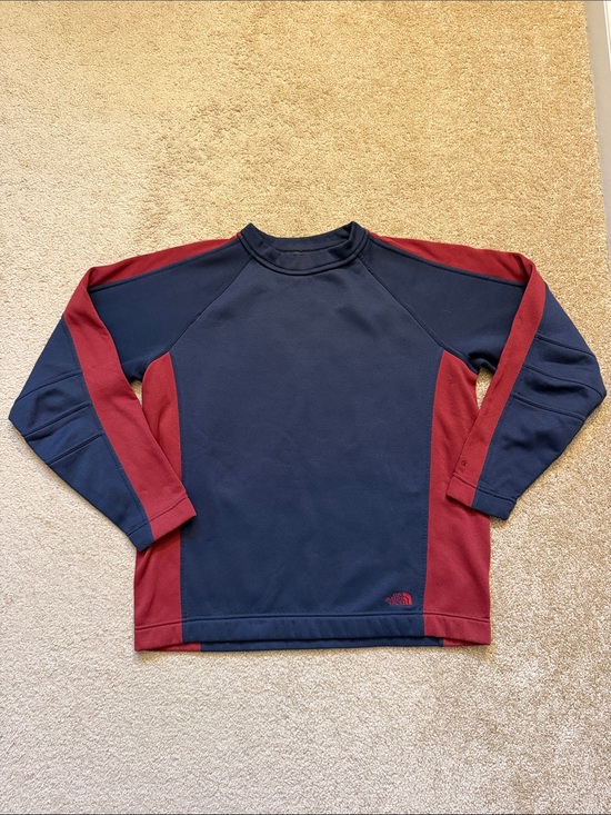 The North Face Other - The North Face UltraWick Navy and Burgundy Colorblock Crewneck Men’s Small